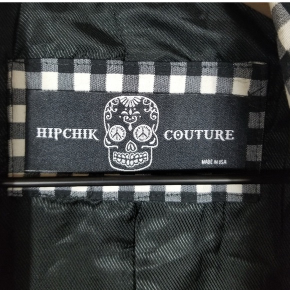 Hipchik Couture | Checkered Plaid real  Glitter Blazer - Picture 4 of 9